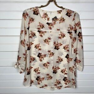 Maurices Sheer Floral Blouse Size Small